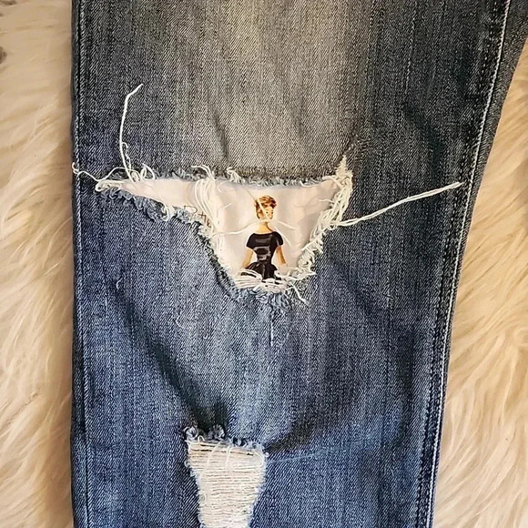 EXPRESS Vintage Patch Ankle Boyfriend Mid Rise - Picture 6 of 9